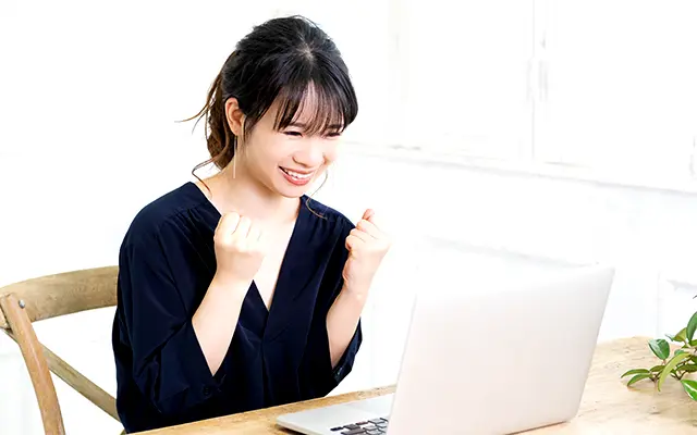 容量増加で余裕ができて喜ぶ女性